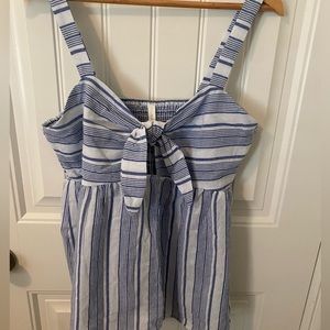 Maternity Blue/White Stripe Blouse